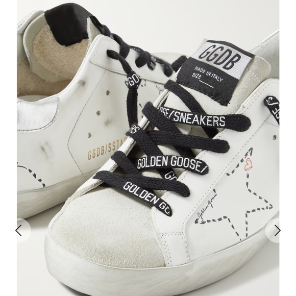 Golden Goose Superstar Distressed Tennis Shoes - Picture 2 of 8